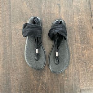 Sanuk Yoga Sling Black Sandals